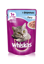 Whiskas для кошек рагу с форелью 85 гр.